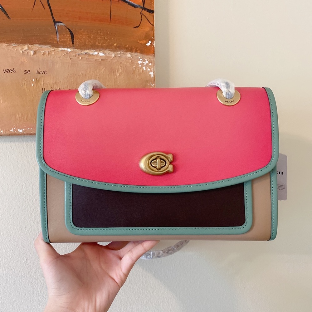 Coach Parker Shoulder Bag In Colorblock